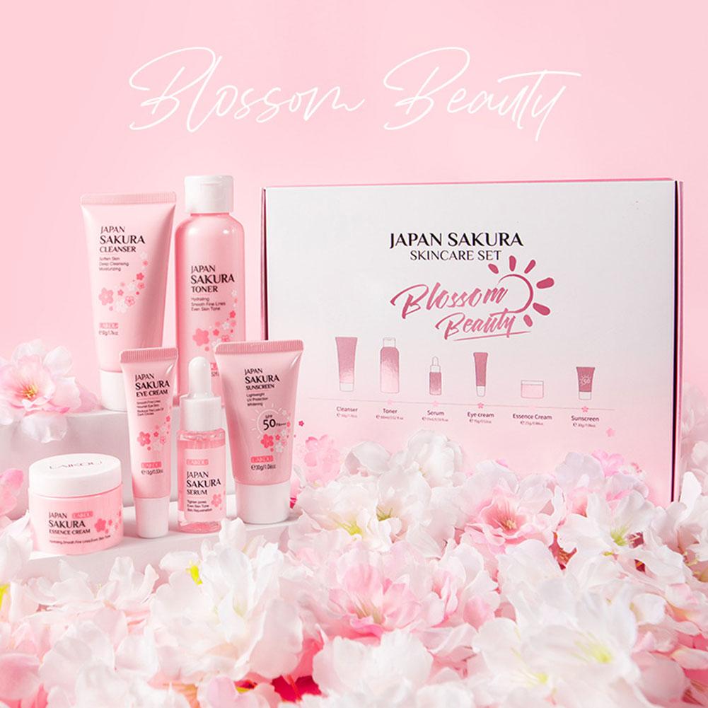 Skincare Glow - 5/6pcs/set Japan Sakura Skin Care Set